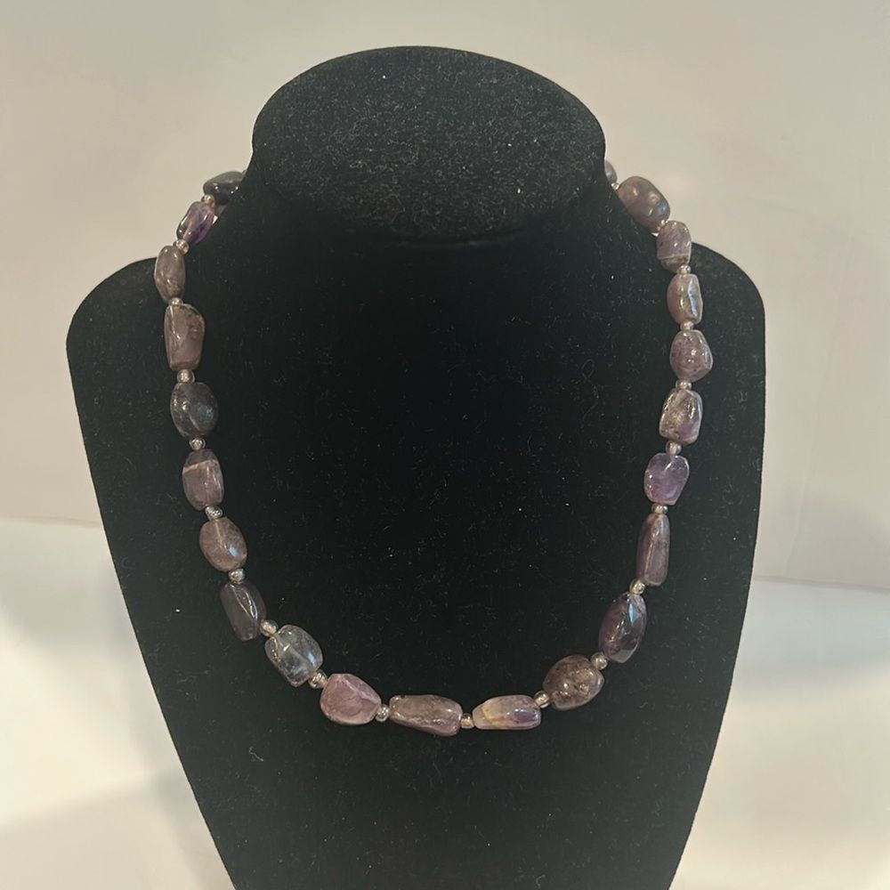 NWOT Joan Rivers Purple Marble Necklace